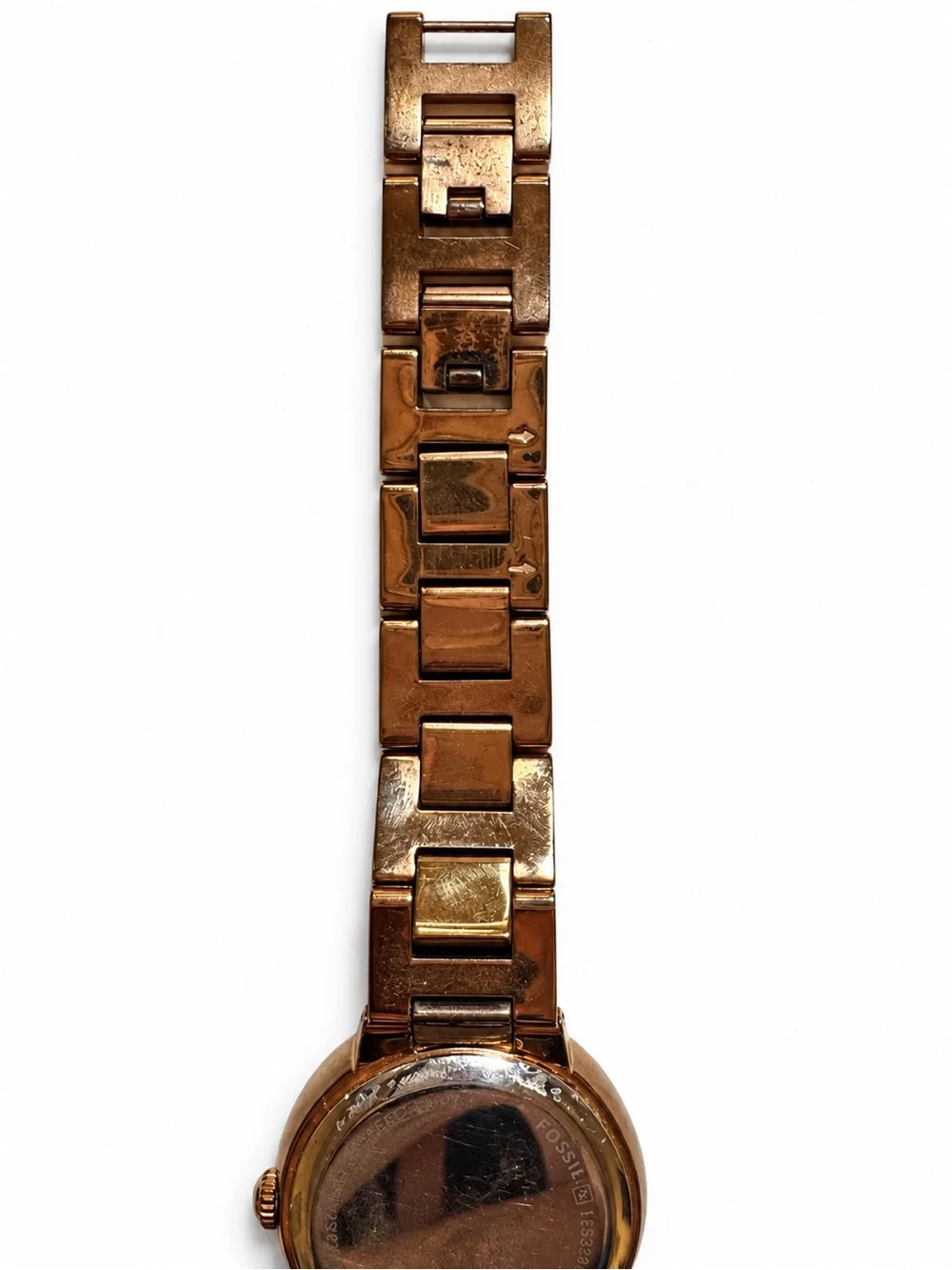 Fossil Virginia ES3284 Rose Gold Tone Crystal Watch Needs Battery